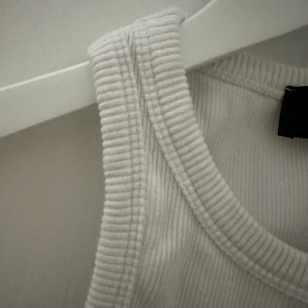 White Ribbed Dress - Picture 4 of 7